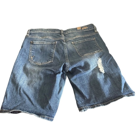 Kut from the Kloth Blue Distressed Jean Shorts - Picture 2 of 5
